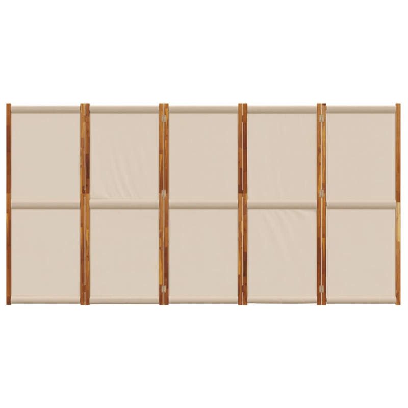 5-tlg. Paravent Taupe 350x180 cm