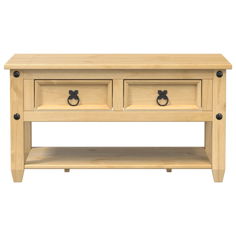 Couchtisch mit Schubladen Corona 85x50x45 cm Massivholz Kiefer