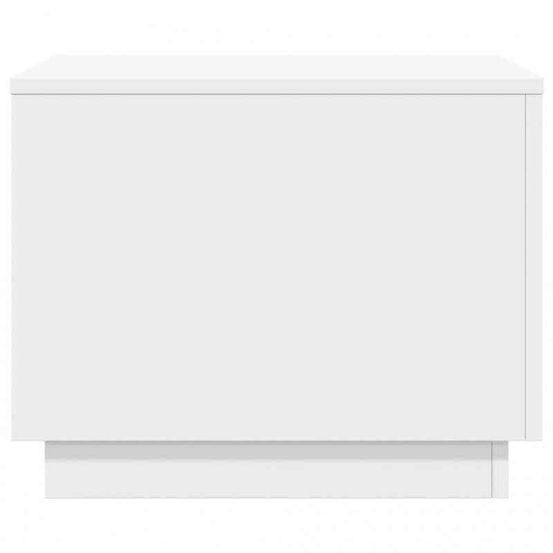 Couchtisch mit LED-Leuchten Weiß 50x50x40 cm