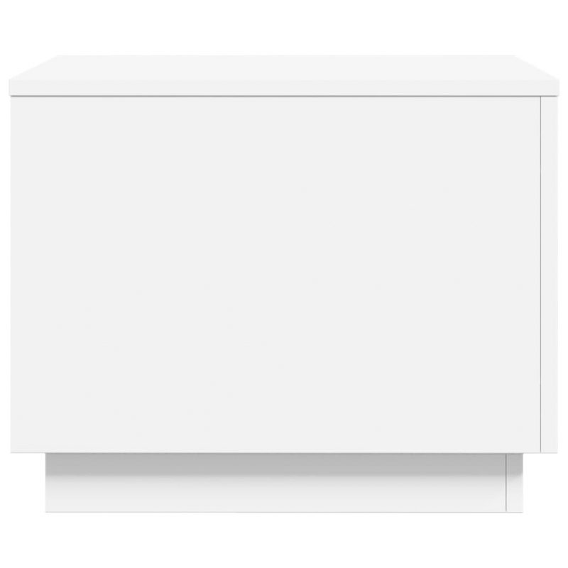 Couchtisch mit LED-Leuchten Weiß 50x50x40 cm