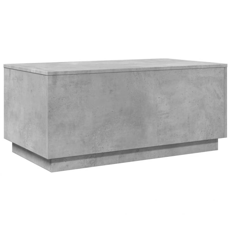 Couchtisch mit LED-Leuchten Betongrau 90x50x40 cm