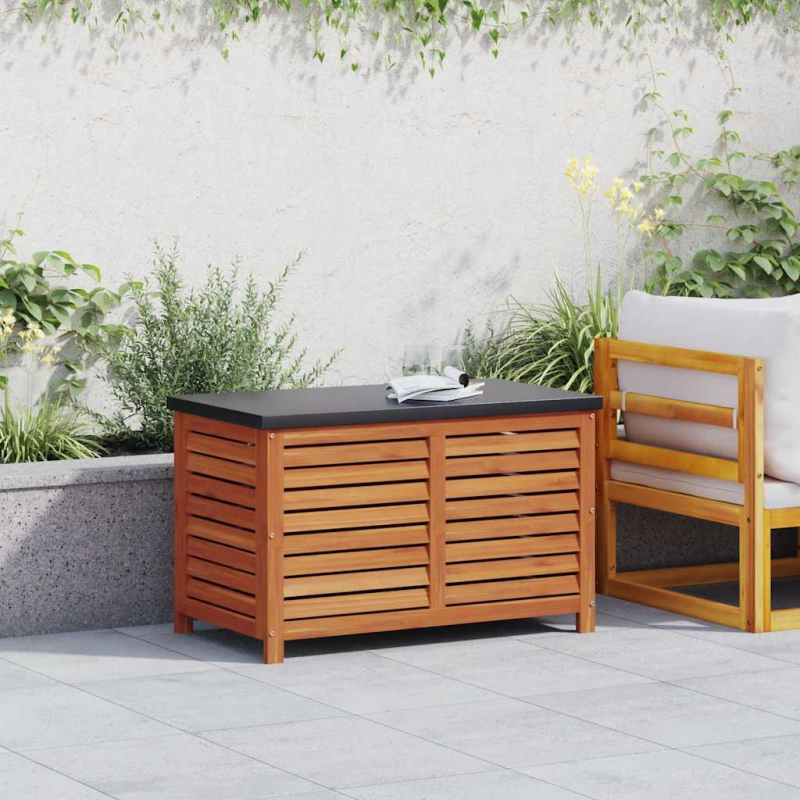 Gartenbox 90x48x55 cm Massivholz Eukalyptus