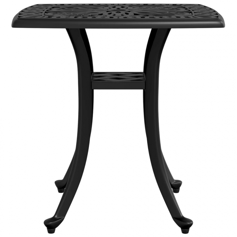 Gartentisch Schwarz 53x53x53 cm Aluminiumguss