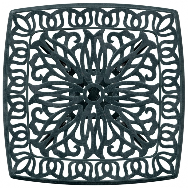 Gartentisch Grün 53x53x53 cm Aluminiumguss