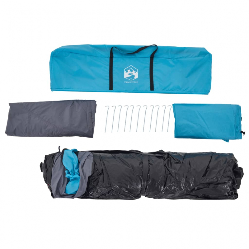 Kuppel-Familienzelt 10 Personen Blau Quick Release