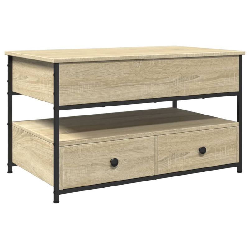 Couchtisch Sonoma-Eiche 85x50x50 cm Holzwerkstoff und Metall