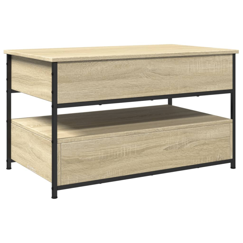 Couchtisch Sonoma-Eiche 85x50x50 cm Holzwerkstoff und Metall