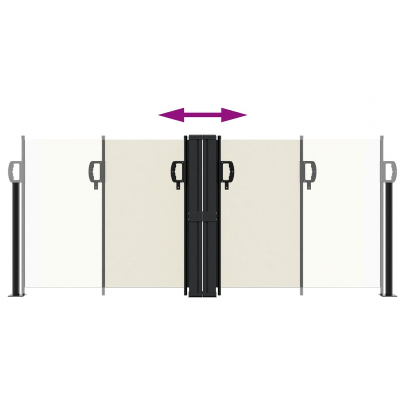 Seitenmarkise Ausziehbar Creme 100x600 cm