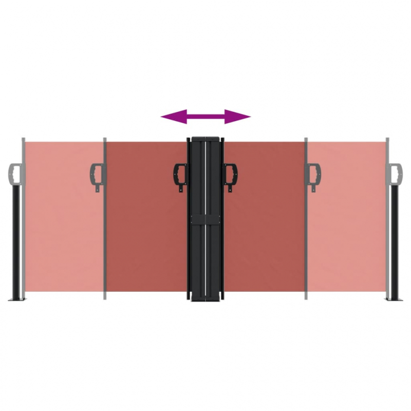 Seitenmarkise Ausziehbar Terrakottarot 100x600 cm