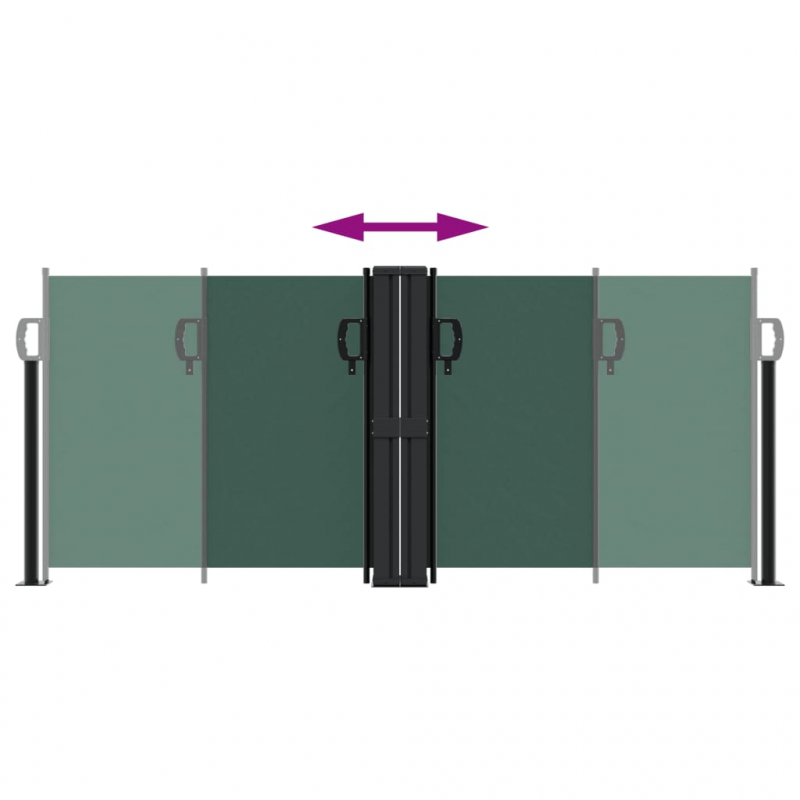 Seitenmarkise Ausziehbar Dunkelgrün 100x600 cm
