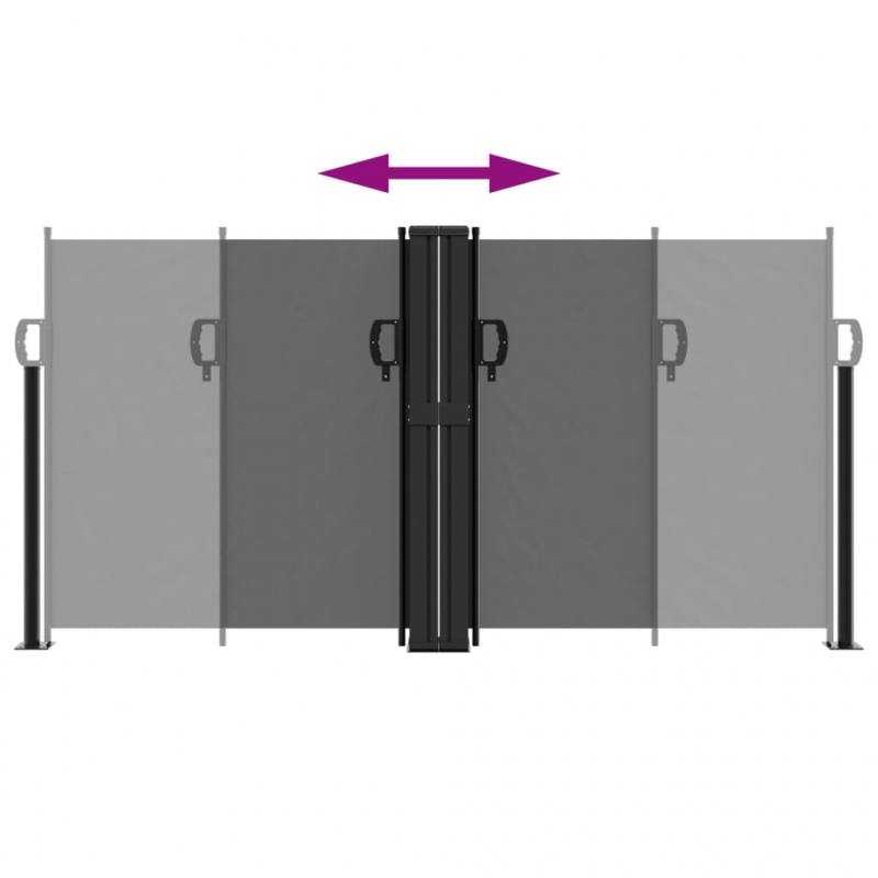 Seitenmarkise Ausziehbar Anthrazit 120x600 cm