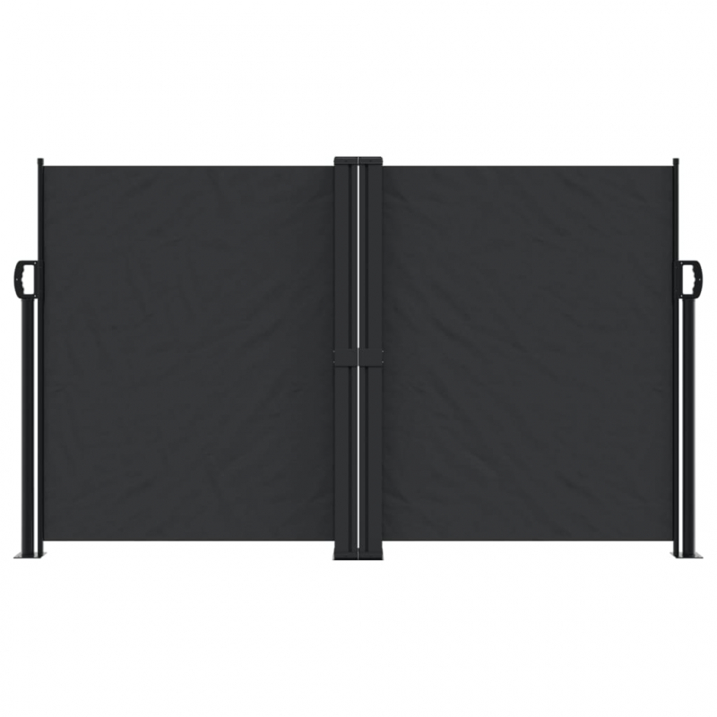 Seitenmarkise Ausziehbar Schwarz 140x600 cm