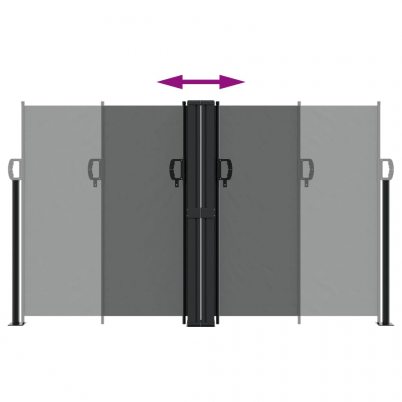 Seitenmarkise Ausziehbar Anthrazit 140x600 cm