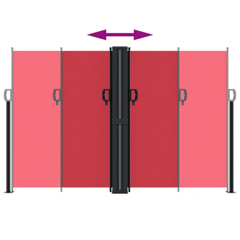 Seitenmarkise Ausziehbar Rot 160x600 cm