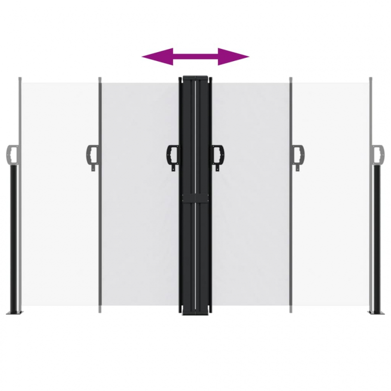 Seitenmarkise Ausziehbar Weiß 160x600 cm