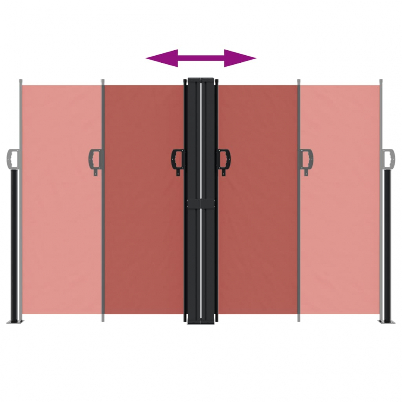 Seitenmarkise Ausziehbar Terrakottarot 160x600 cm