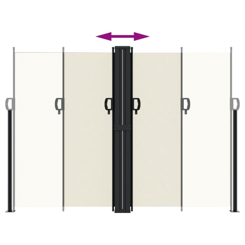 Seitenmarkise Ausziehbar Creme 180x600 cm