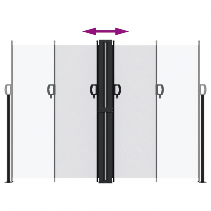 Seitenmarkise Ausziehbar Weiß 180x600 cm