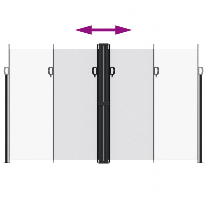 Seitenmarkise Ausziehbar Weiß 200x600 cm