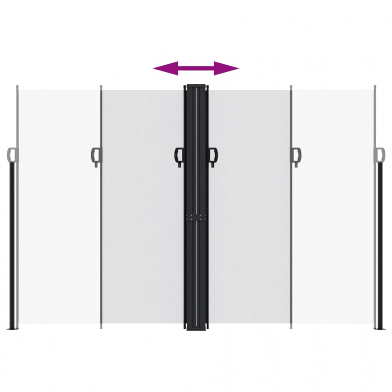 Seitenmarkise Ausziehbar Weiß 220x600 cm