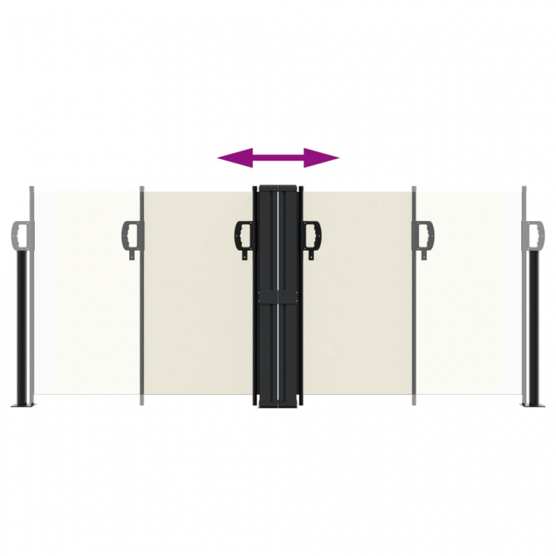 Seitenmarkise Ausziehbar Creme 100x1000 cm