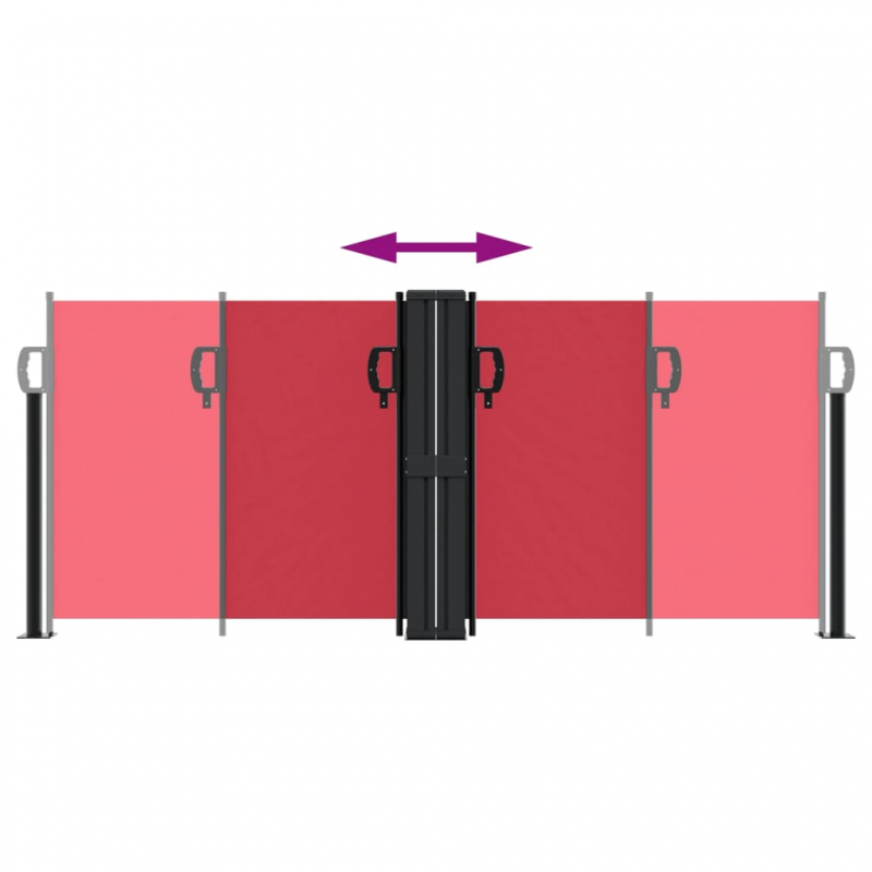 Seitenmarkise Ausziehbar Rot 100x1000 cm