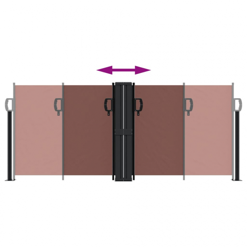 Seitenmarkise Ausziehbar Braun 100x1000 cm