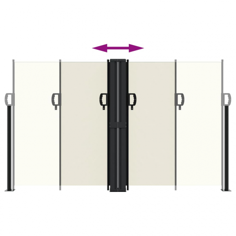 Seitenmarkise Ausziehbar Creme 140x1000 cm