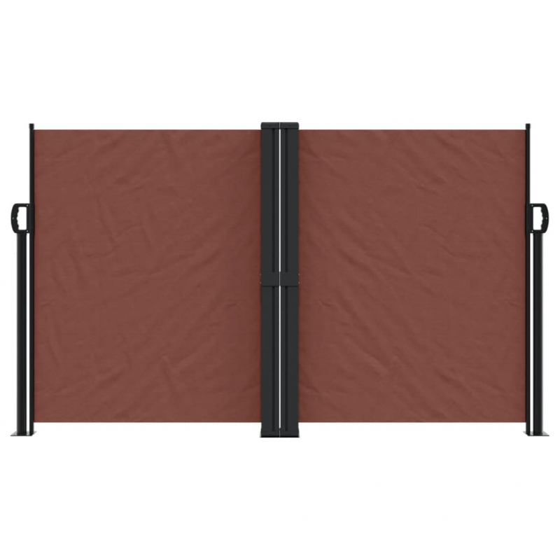 Seitenmarkise Ausziehbar Braun 140x1000 cm