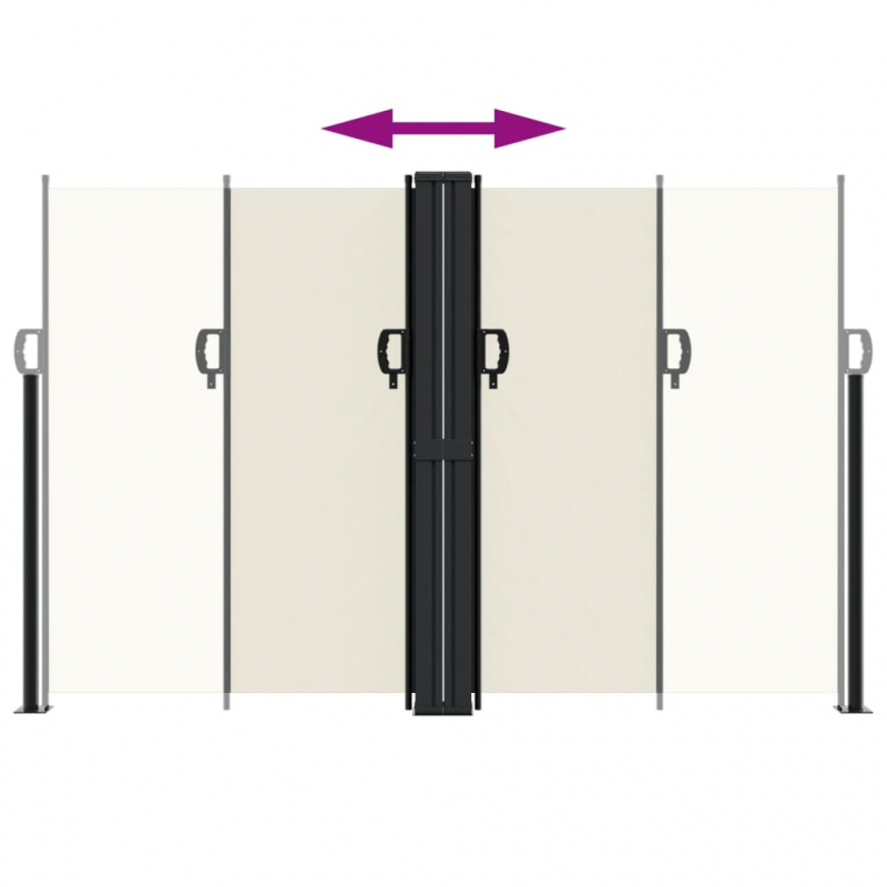 Seitenmarkise Ausziehbar Creme 160x1000 cm