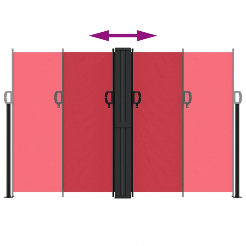 Seitenmarkise Ausziehbar Rot 160x1000 cm