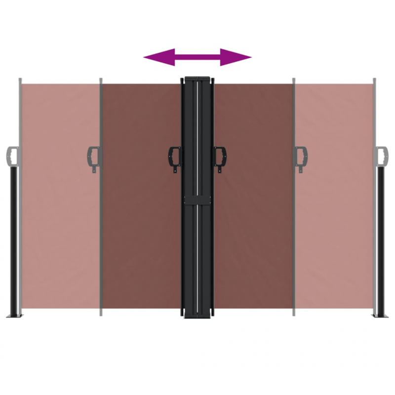 Seitenmarkise Ausziehbar Braun 160x1000 cm