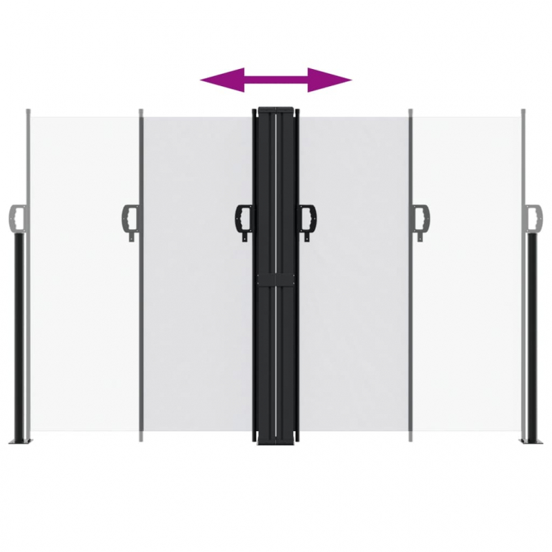 Seitenmarkise Ausziehbar Weiß 160x1000 cm