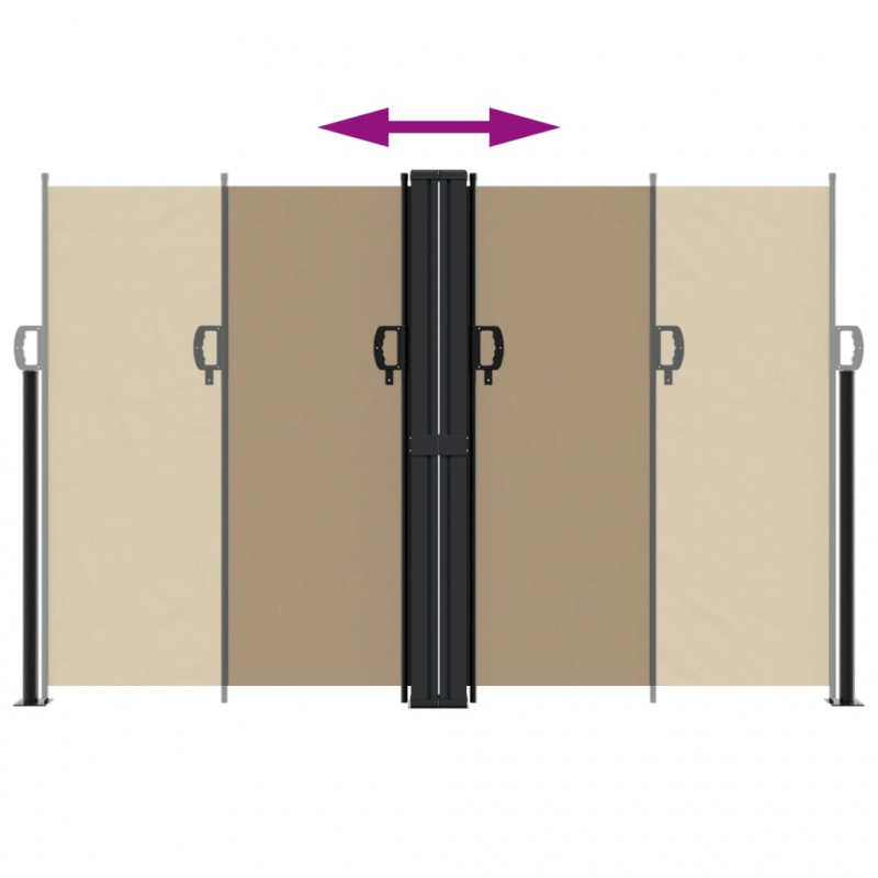 Seitenmarkise Ausziehbar Taupe 160x1000 cm