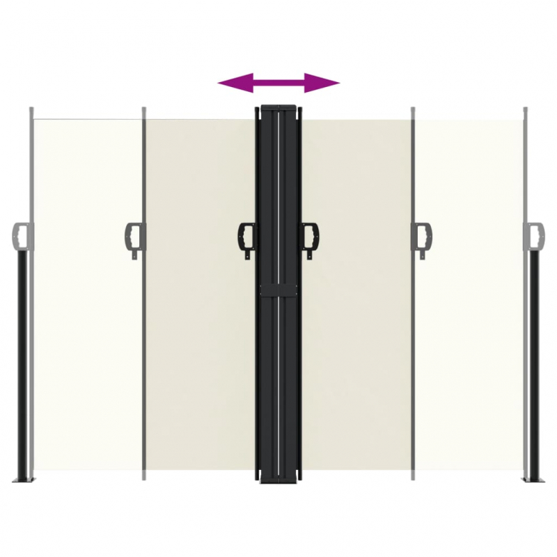 Seitenmarkise Ausziehbar Creme 180x1000 cm