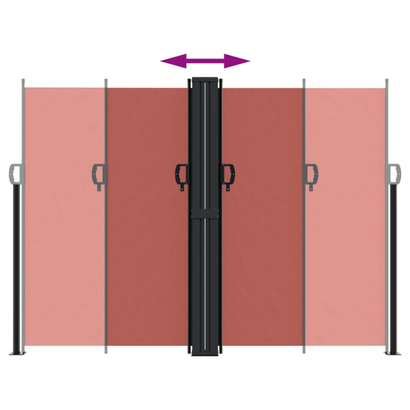 Seitenmarkise Ausziehbar Terrakottarot 180x1000 cm