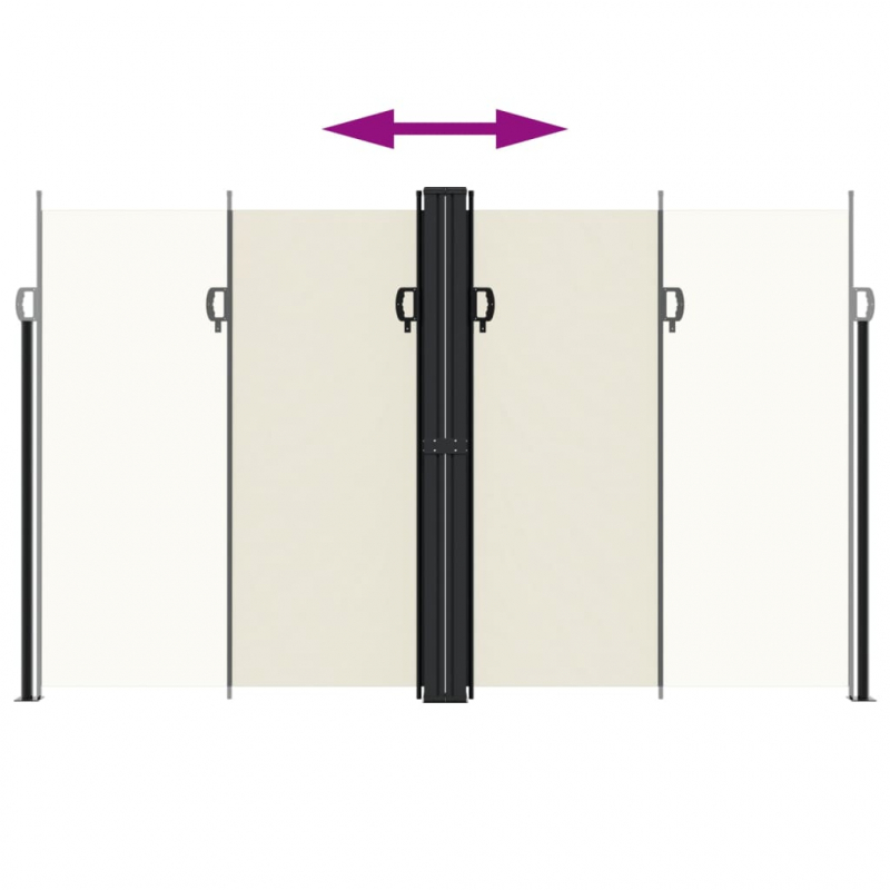 Seitenmarkise Ausziehbar Creme 200x1000 cm