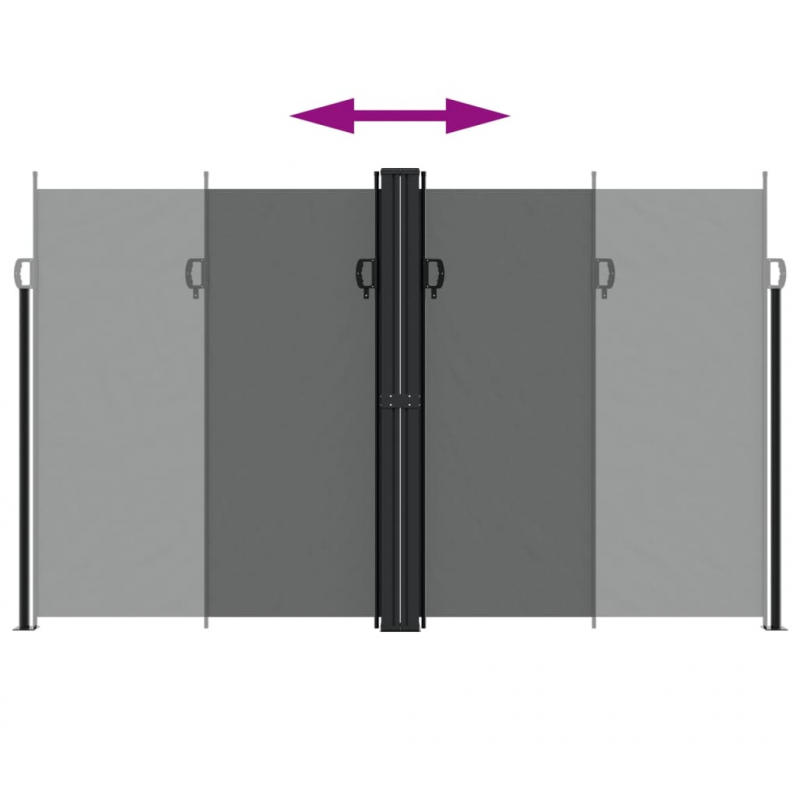 Seitenmarkise Ausziehbar Anthrazit 200x1000 cm