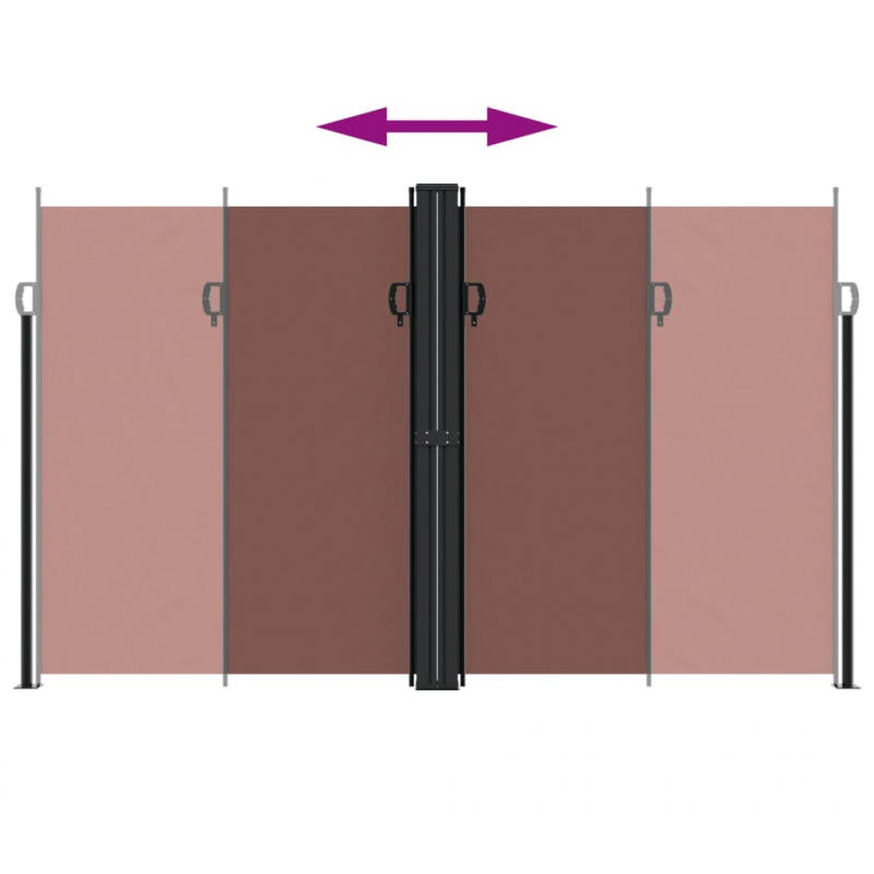 Seitenmarkise Ausziehbar Braun 200x1000 cm