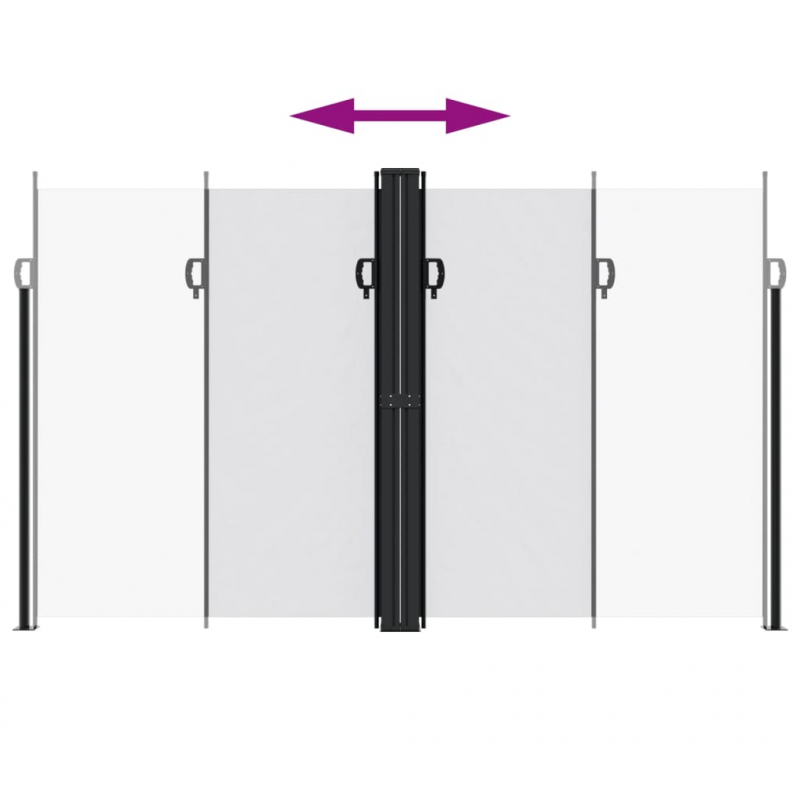 Seitenmarkise Ausziehbar Weiß 200x1000 cm