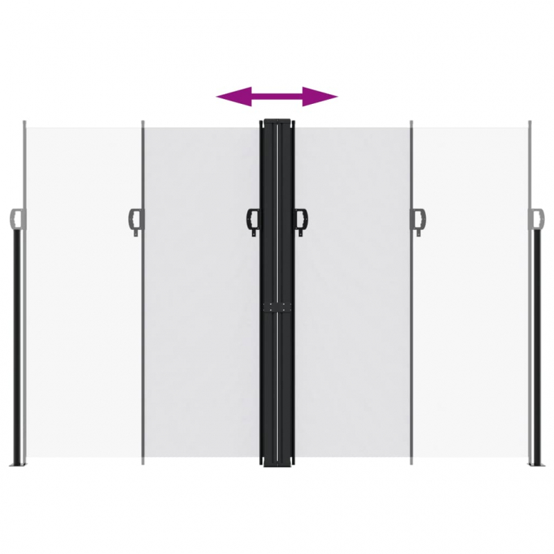 Seitenmarkise Ausziehbar Weiß 220x1000 cm