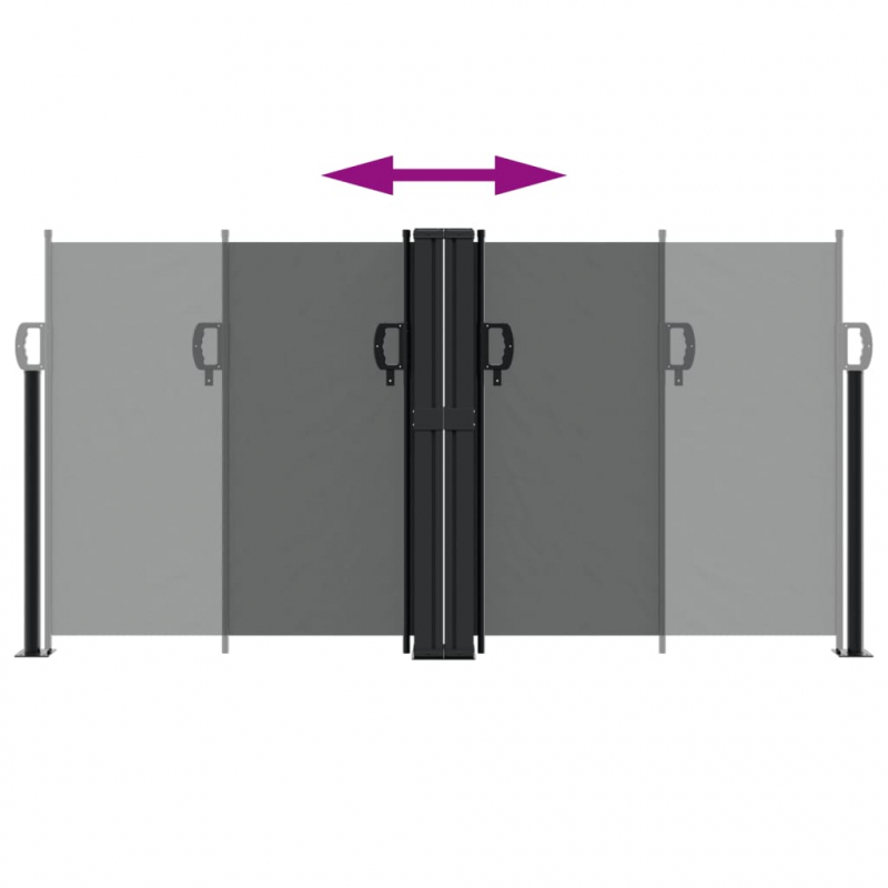 Seitenmarkise Ausziehbar Anthrazit 120x1200 cm