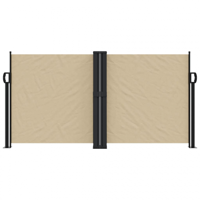 Seitenmarkise Ausziehbar Beige 120x1200 cm