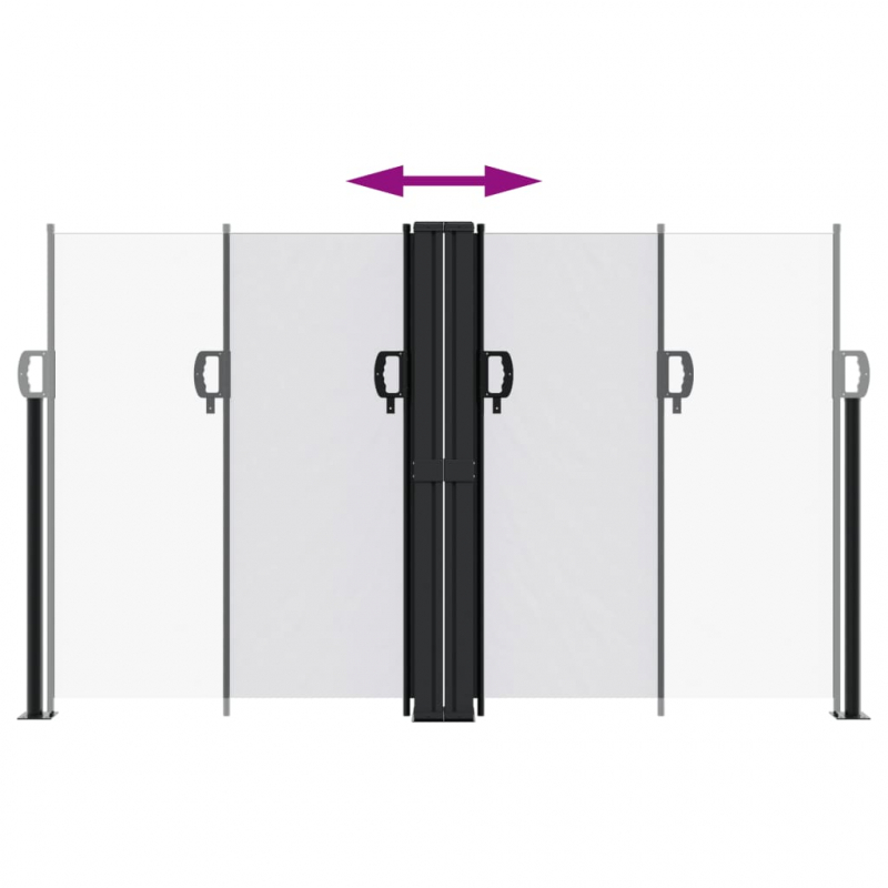 Seitenmarkise Ausziehbar Weiß 140x1200 cm