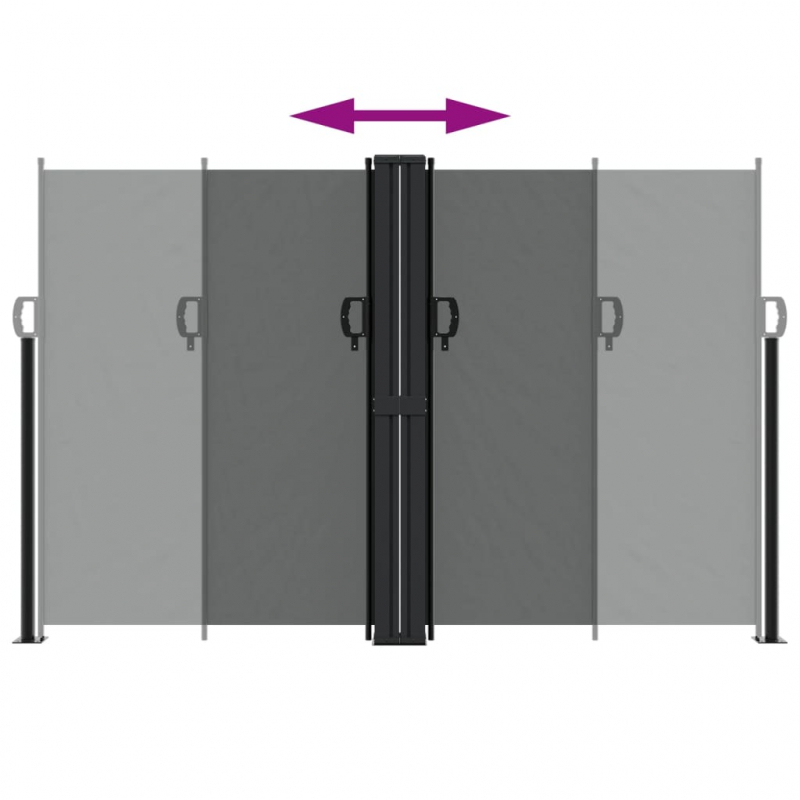 Seitenmarkise Ausziehbar Anthrazit 160x1200 cm