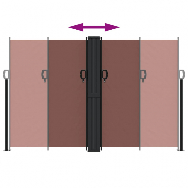 Seitenmarkise Ausziehbar Braun 160x1200 cm