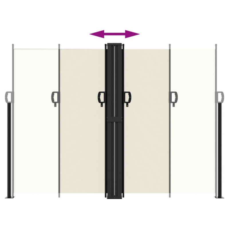 Seitenmarkise Ausziehbar Creme 180x1200 cm