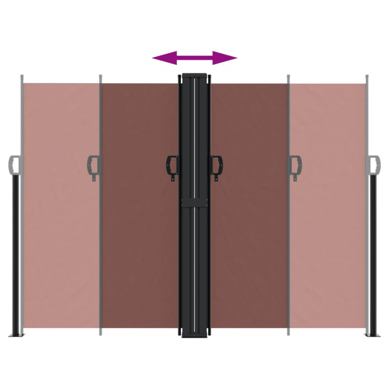 Seitenmarkise Ausziehbar Braun 180x1200 cm