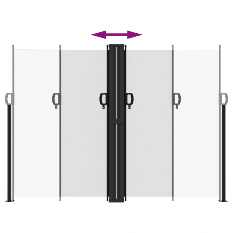 Seitenmarkise Ausziehbar Weiß 180x1200 cm