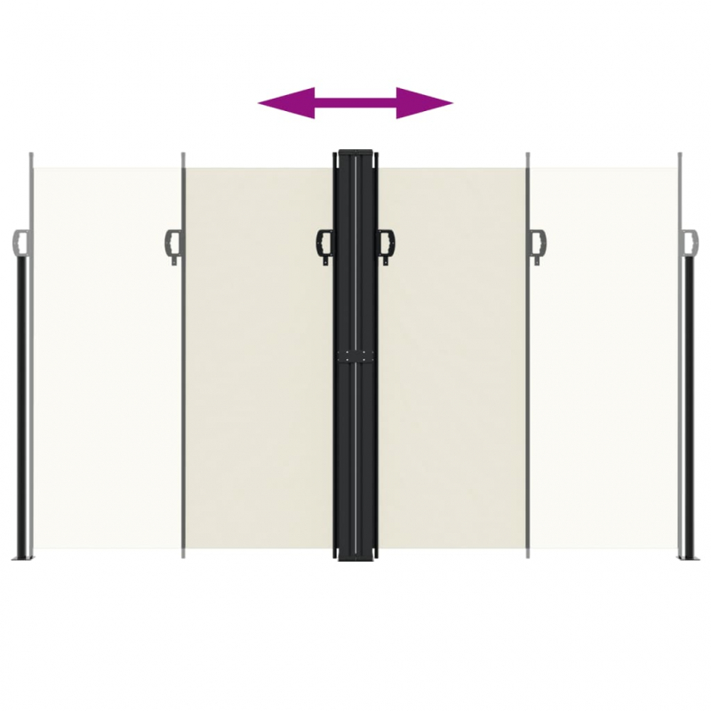 Seitenmarkise Ausziehbar Creme 200x1200 cm